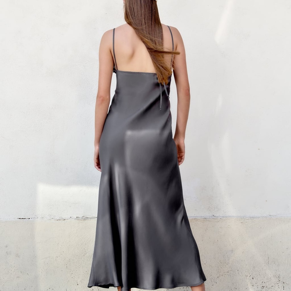 Zara Embroidered Midi Slip Dress - Picture 2 of 4